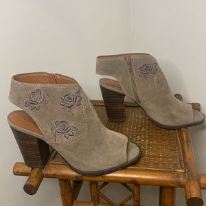 Lucky Brand Peep Toe Booties